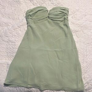 green mini dress